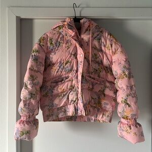 TCEC Pink and Floral Puffer Jacket